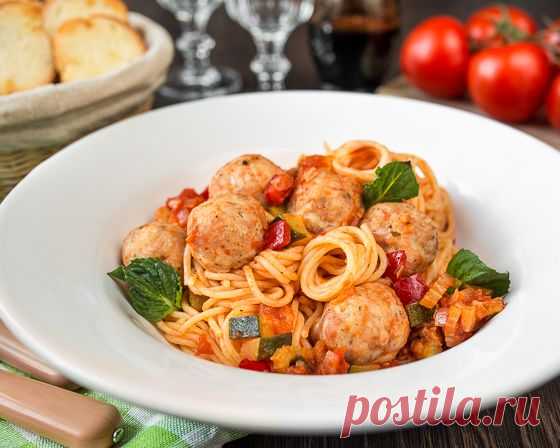 Паста с фрикадельками и овощами | Вкусный блог - рецепты под настроение