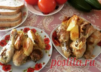 Курочка с картошкой под майонезом на скорую руку Автор рецепта Алия - Cookpad