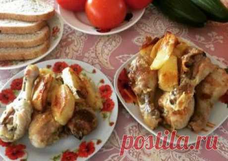 Курочка с картошкой под майонезом на скорую руку Автор рецепта Алия - Cookpad