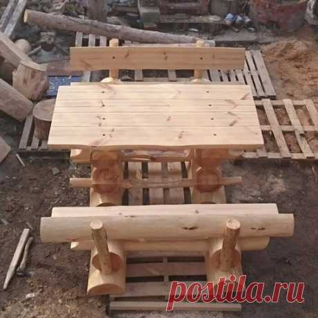 Интерьер для дачи своими руками, из массива дерева.