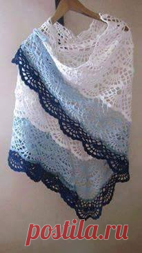 как я люблю этот узор вязания крючком, я в восторге от этой очаровательной и нежной шали видеть шаг за шагом