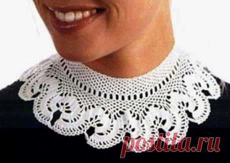 Филейный воротник со стойкой. Схема