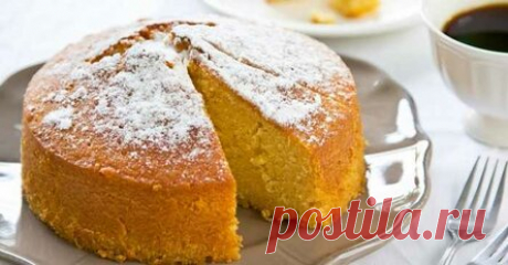 Нежный апельсиновый пирог без грамма масла. Ароматный, пышный, тает во рту!