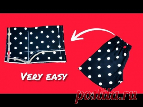 (38) САМЫЙ ПРОСТОЙ!! Выкройка и пошив шорт.. (БЕЗ РИСУНКА) Выкроить за 5 минут, носить прямо - YouTube