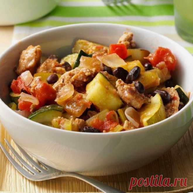 Овощное рагу с курицей