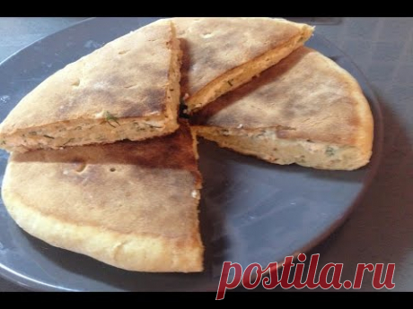 быстрые плацинды  с творогом сыром и укропом на кефире