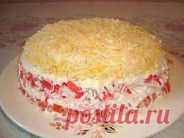 Коллекция Рецептов             Салаты с крабовыми палочками (мясом)