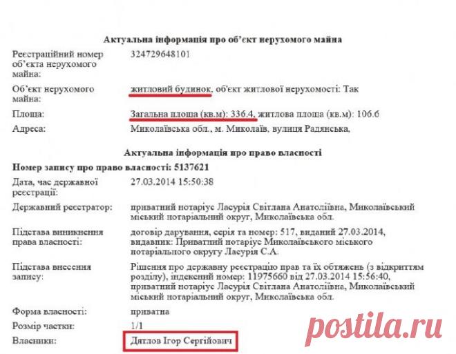 Экс-регионал Дятлов скрыл в декларации земельные участки, особняк и базу отдыха в Коблево