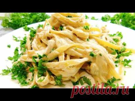 Никогда не ел пасты вкуснее! Паста с курицей и грибами в сливочном соусе | Фетучини Альфредо
