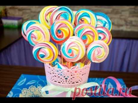 Меренги(безе) на палочке. 🌈 Немного весеннего настроения / Meringues on a stick - Я - ТОРТодел!