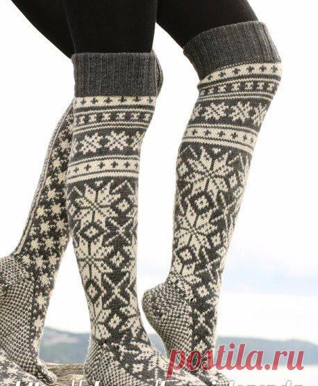 Носки и гльфы норвежским узором - 19 Февраля 2016 - СХЕМЫ ВЯЗАНИЯ - Вязание крючком и спицами