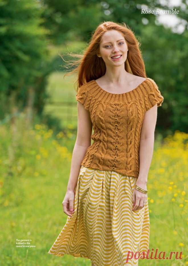 Вязание топа Rose Bramble, The Knitter 61