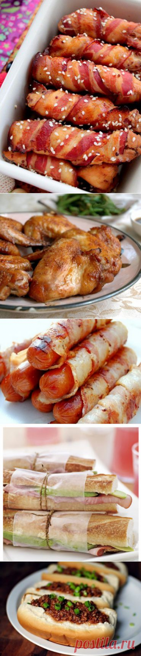 Куриное филе в беконе и еще 6 сытных закусок к пиву