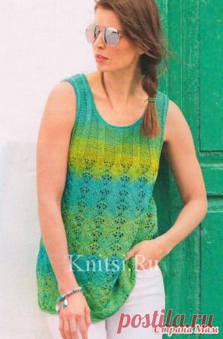 Топ с волнистым узором - Вязание - Страна Мам