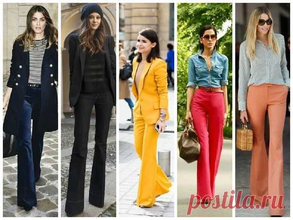 Брюки-клеш -  отличный скульптор фигуры. / Логика моды