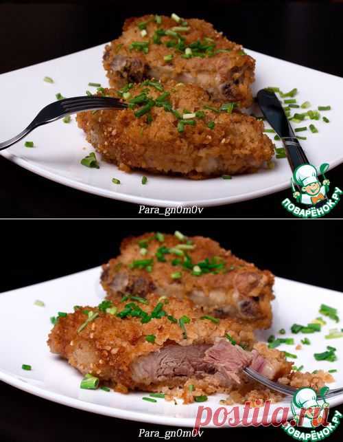 Свинина на пару в молотом обжаренном рисе - кулинарный рецепт