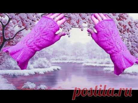 Митенки спицами.#(2024)