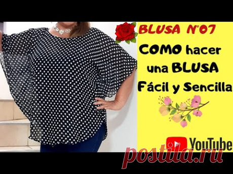 COMO HACER UNA BLUSA  FÁCIL Y BONITA | PASO A PASO