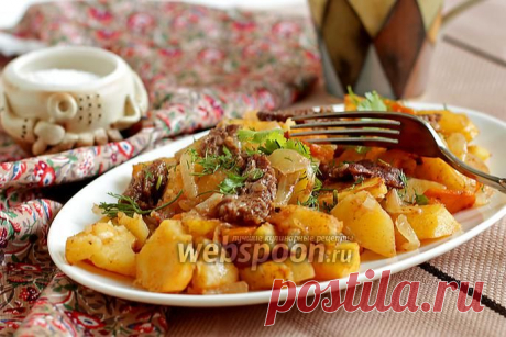 Картофель с мясом в рукаве