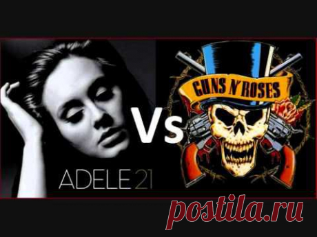 Adele Vs Guns N' Roses - 'Someone Likes Knockin' On Heaven's Door' (MASH UP BY @daftbeatles)