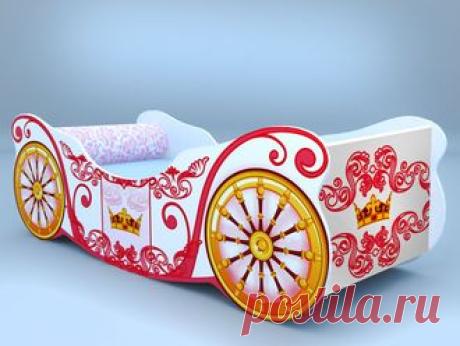 Кровати машины, карета, фары, Москва, разноцветный, корона белая, мультяшки, кроватка машинка , гонка, кровать для ребёнка, детская кровать, красивая кровать, кровать для мальчика , кровать для девочки, УФ печать, купить дешево, подарок, бельмарко