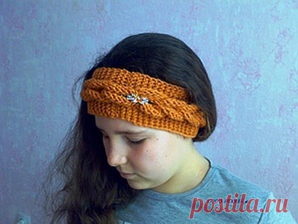 Вяжем оригинальную повязку на голову | Журнал Ярмарки Мастеров