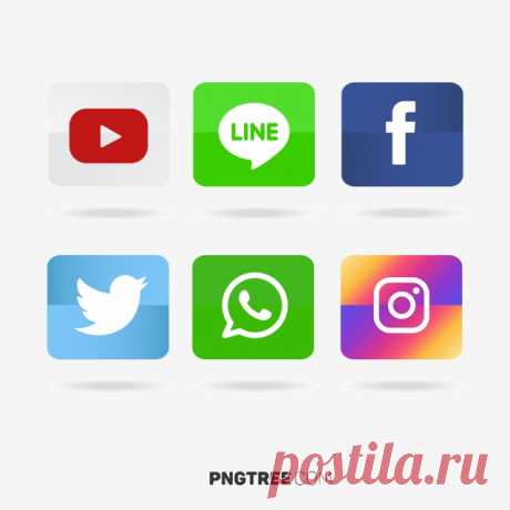 Minimal Social Media Button Set, Social, Social Media, Media PNG and Vector with Transparent Background for Free Download