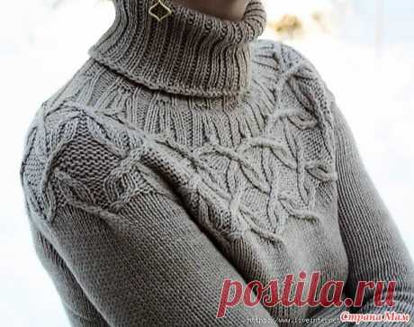 Свитер с круглой узорной кокеткой. Спицы. - ВЯЗАНАЯ МОДА+ ДЛЯ НЕМОДЕЛЬНЫХ ДАМ - Страна Мам