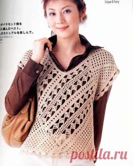 Crochet vest. Crochet vest, free pattern