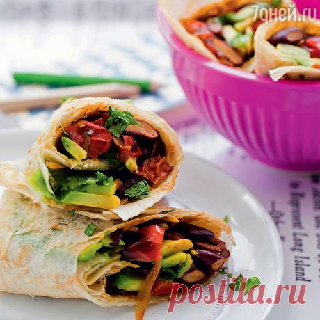 Мексиканская лепешка с фасолью