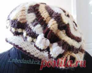 Вязание берета крючком.Фриформ |