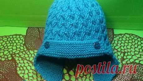 Вязание спицами шапочка для мальчика #149