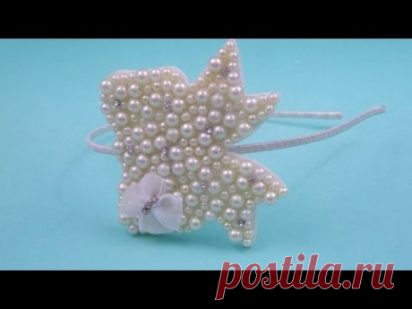 Faça você mesma: tiara com laço de pérolas