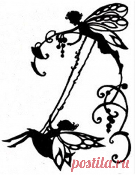 Handmade Fairy on Swing Silhouette PDF Cross Stitch Pattern