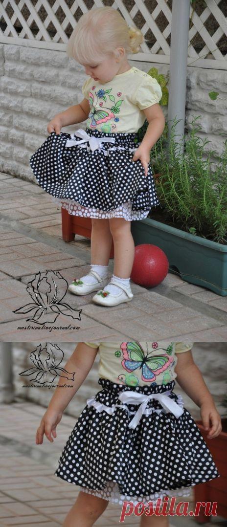 Как за полчаса сшить юбочку для ребенка