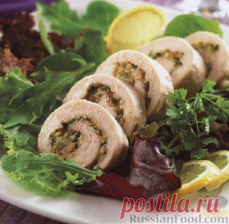 Рецепт: Куриные рулеты, фаршированные орехами на RussianFood.com