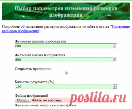 Бесплатный онлайн сервис Watermark.Algid.Net // Генератор изменения размеров изображения /