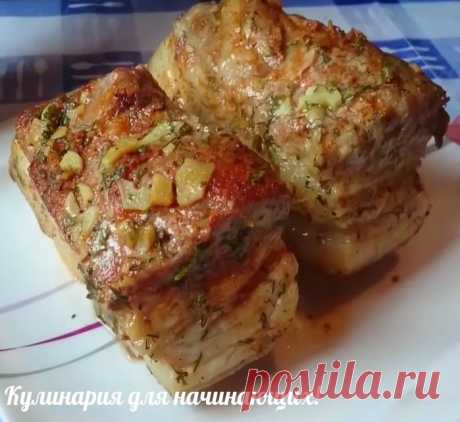 Сало в духовке, запеченное в фольге