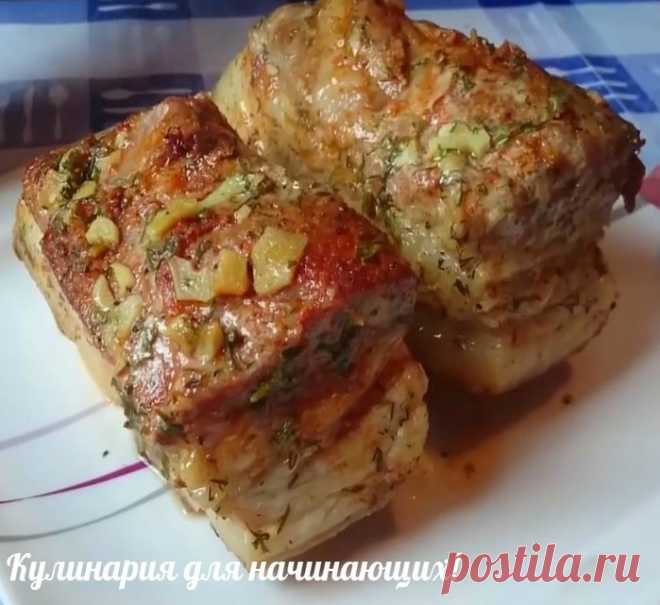 Сало в духовке, запеченное в фольге