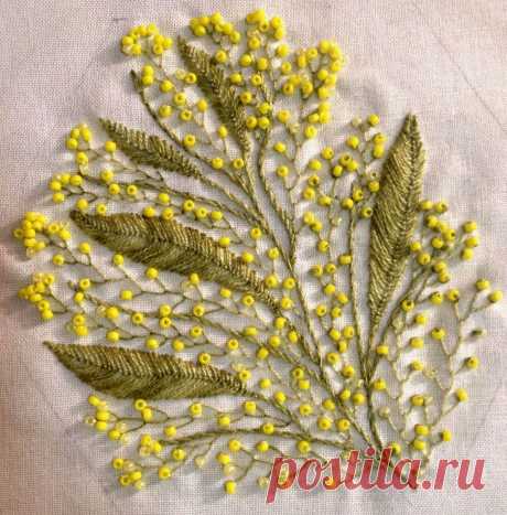 Вышивка с бисером.