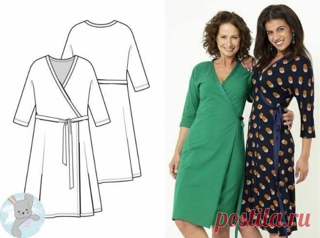 2 интересных платья, которые скроют животик и подчеркнут бюст, 😳 — делюсь выкройкой платья-запах | Творческие будни | Яндекс Дзен