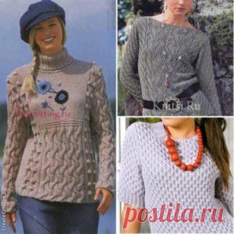 Вязаные женские пуловеры (подборка)