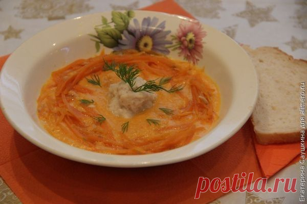 Нежный суп-пюре с рыбой и тыквой | Ваши любимые рецепты