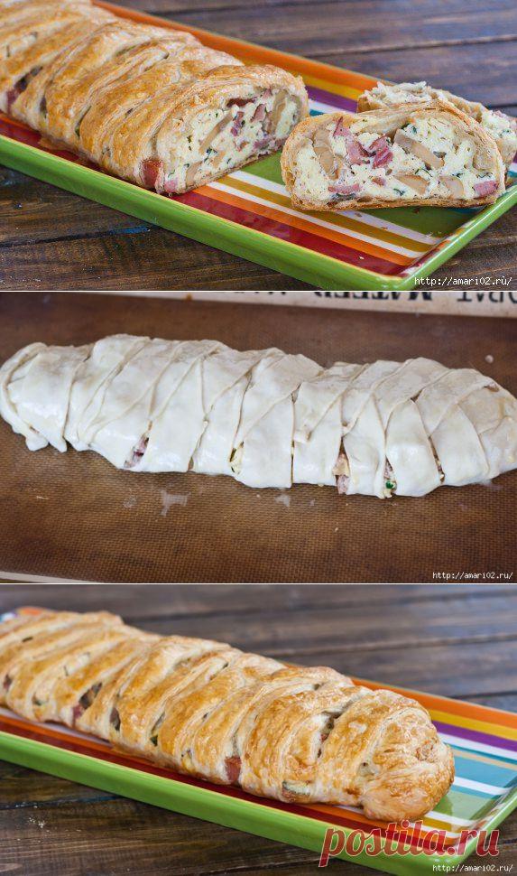 Яичница в слоёном тесте..