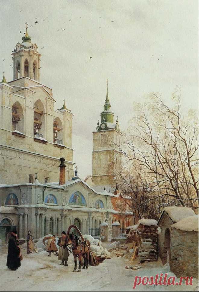 Художник Михаил Яковлевич Виллие (1838-1910).
«Печерская церковь в Ярославле»