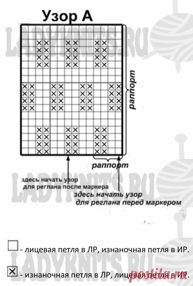Вязаный спицами стильный мужской джемпер реглан