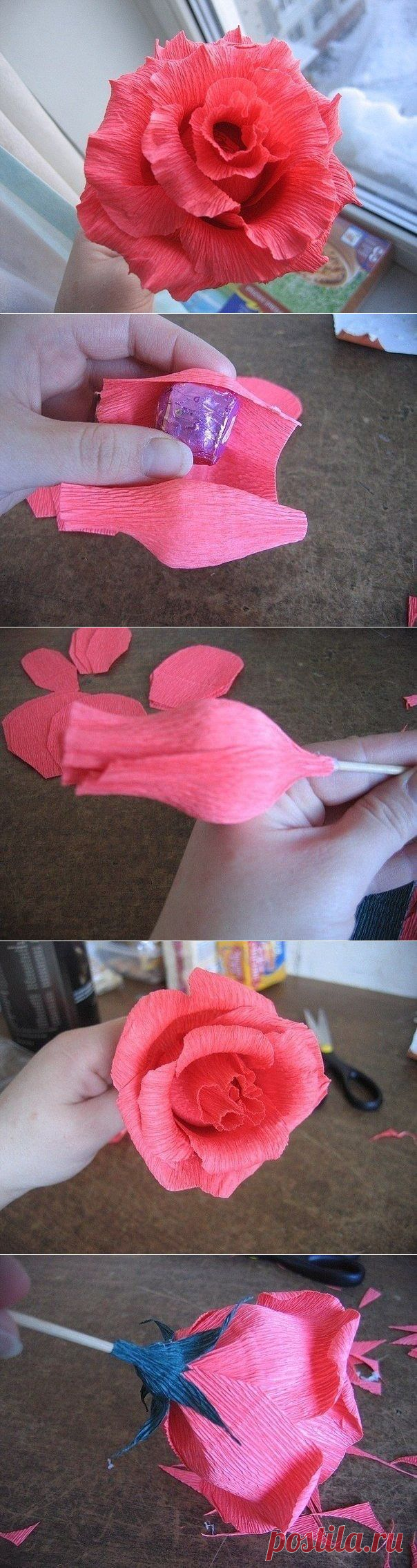 цветок из гофробумаги