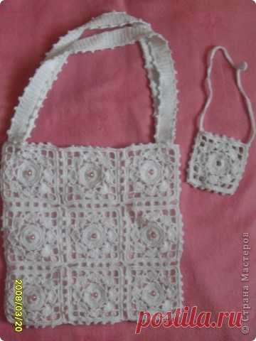 Вязание крючком - Сумка из квадратных мотивов-3 » Поиск мастер классов, поделок своими руками и рукоделия на SearchMasterclass.Net