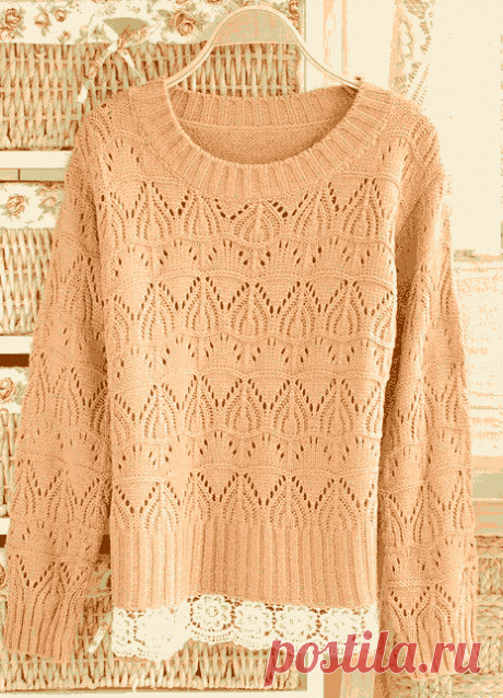 Узор спицами волнистый