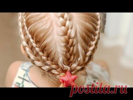 ПРИЧЕСКИ В САДИК И ШКОЛУ 2019 / Три вида кос в одной прическе / КРАСИВЫЕ ПРИЧЕСКИ ДЛЯ ДЕВОЧЕК - YouTube